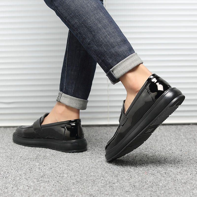 Heren Microfiber Lederen Slip Op Flats