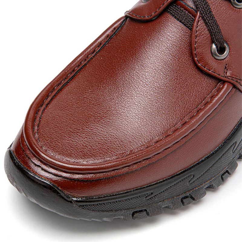 Heren Microfiber Lederen Veterschoenen Antislip Outdoor Wandelschoenen Casual Schoenen