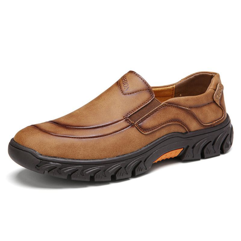 Heren Microfiber Leer Antislip Comfy Slip-on Outdoor Casual Schoenen