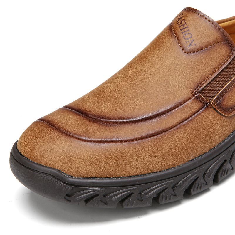 Heren Microfiber Leer Antislip Comfy Slip-on Outdoor Casual Schoenen