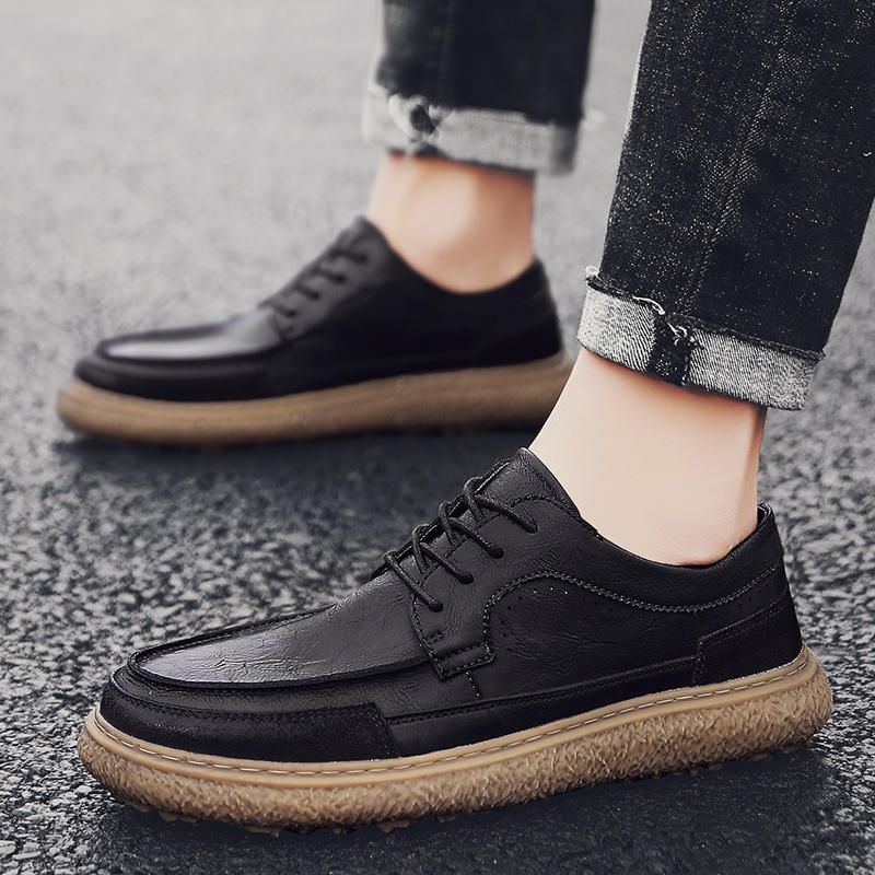 Heren Microfiber Leer Retro Pure Kleur Antislip Casual Dagelijks Loafers