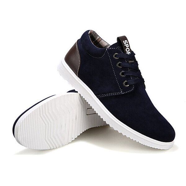 Heren Mode Sport Casual Atletische Sneakers Suède Comfortabele Flats Schoenen