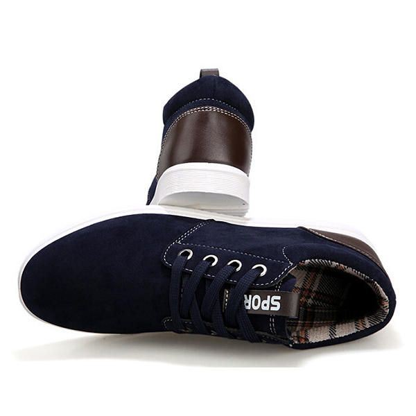 Heren Mode Sport Casual Atletische Sneakers Suède Comfortabele Flats Schoenen