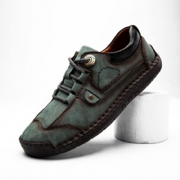 Heren Outdoor Anti-collision Teen Microfiber Leather Hand Stitching Business Casual Schoenen