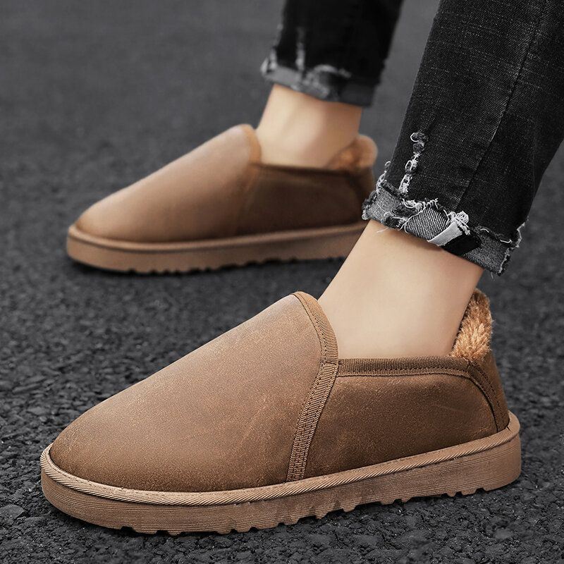 Heren Pluche Voering Dikker Warm Antislip Slijtvaste Casual Schoenen