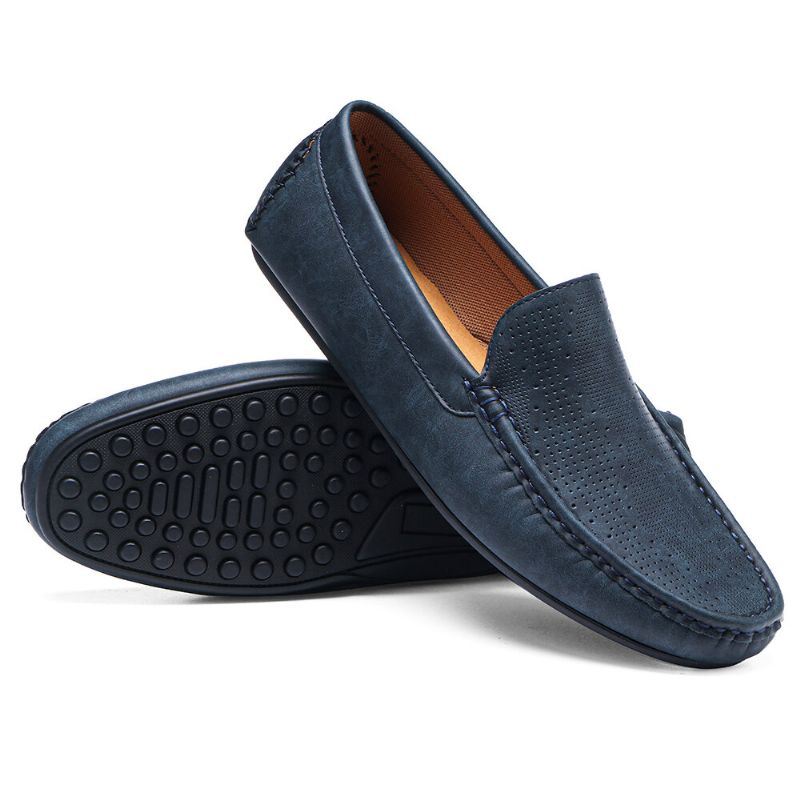 Heren Pure Color Comfy Soft Sole Casual Slip-on Flat Driving Shoes