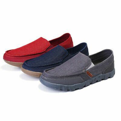 Heren Rijden Canvas Loafers Ademende Casual Flats Rijden Bootschoenen Slip On