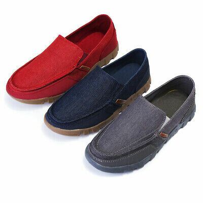 Heren Rijden Canvas Loafers Ademende Casual Flats Rijden Bootschoenen Slip On