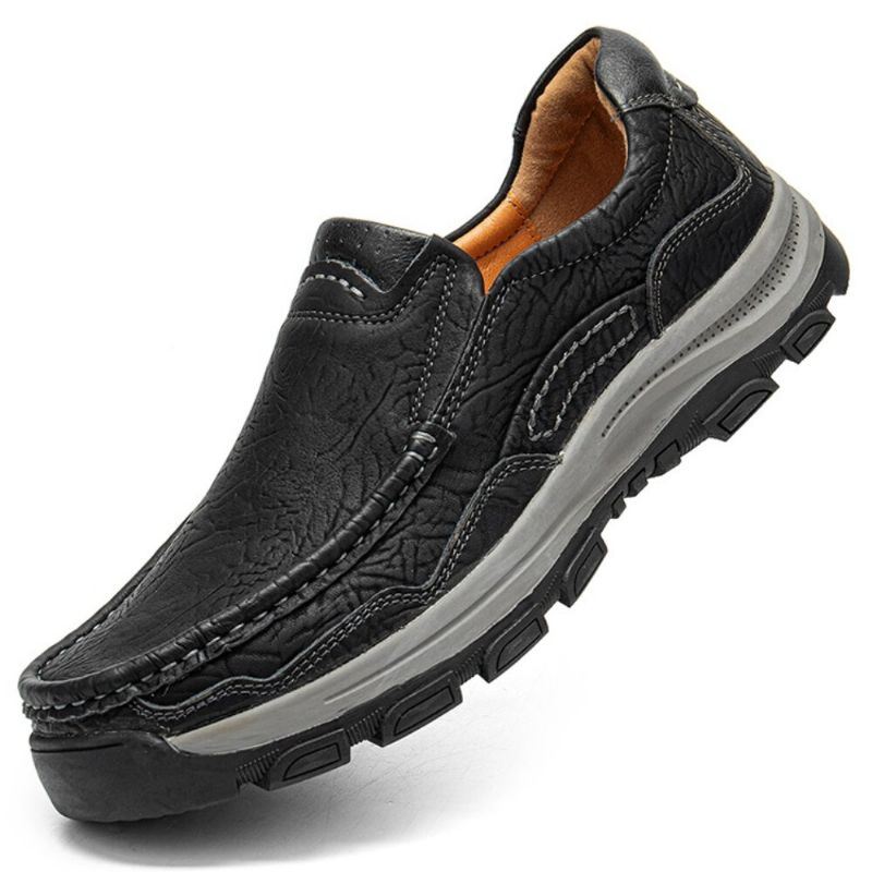 Heren Rundleer Ademende Zachte Zool Comfortabele Slip On Outdoor Sport Casual Schoenen