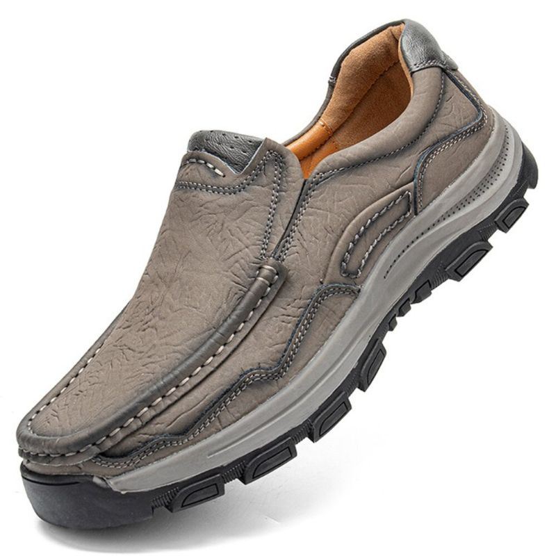 Heren Rundleer Ademende Zachte Zool Comfortabele Slip On Outdoor Sport Casual Schoenen