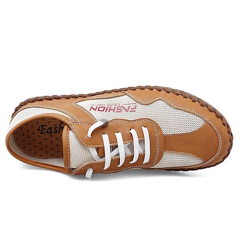 Heren Rundleer Mesh Ademend Antislip Comfortabele Casual Zakelijke Schoenen