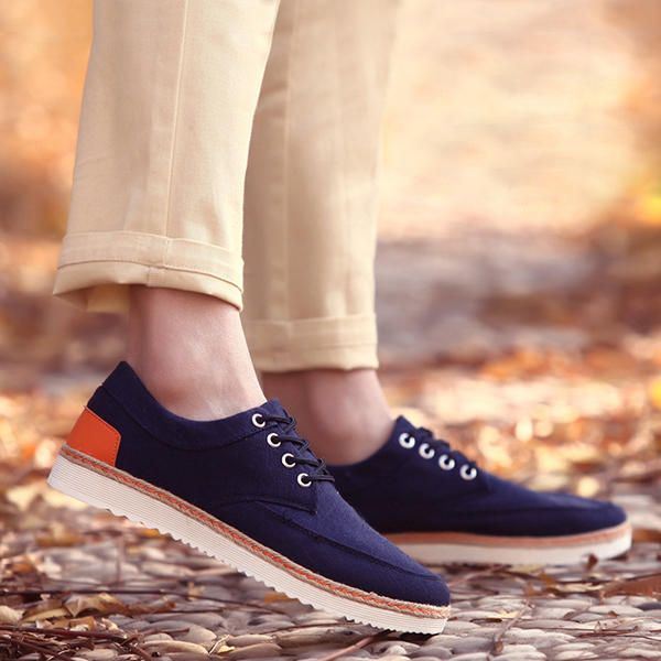 Heren Sneakers Canvas Causale Outdoor Sport Platte Comfortabele Oxfords Schoenen