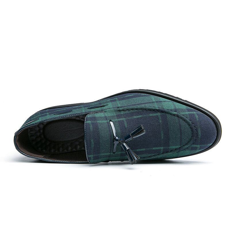 Heren Stiksels Instappers Met Spitse Neus Stijlvolle Loafers Schoenen