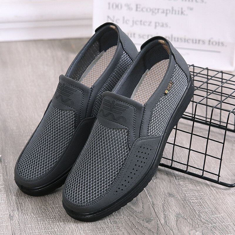 Heren Stof Mesh Comfortabele Ademende Slip On Casual Flats