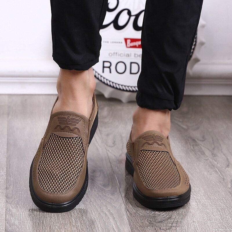 Heren Stof Mesh Comfortabele Ademende Slip On Casual Flats