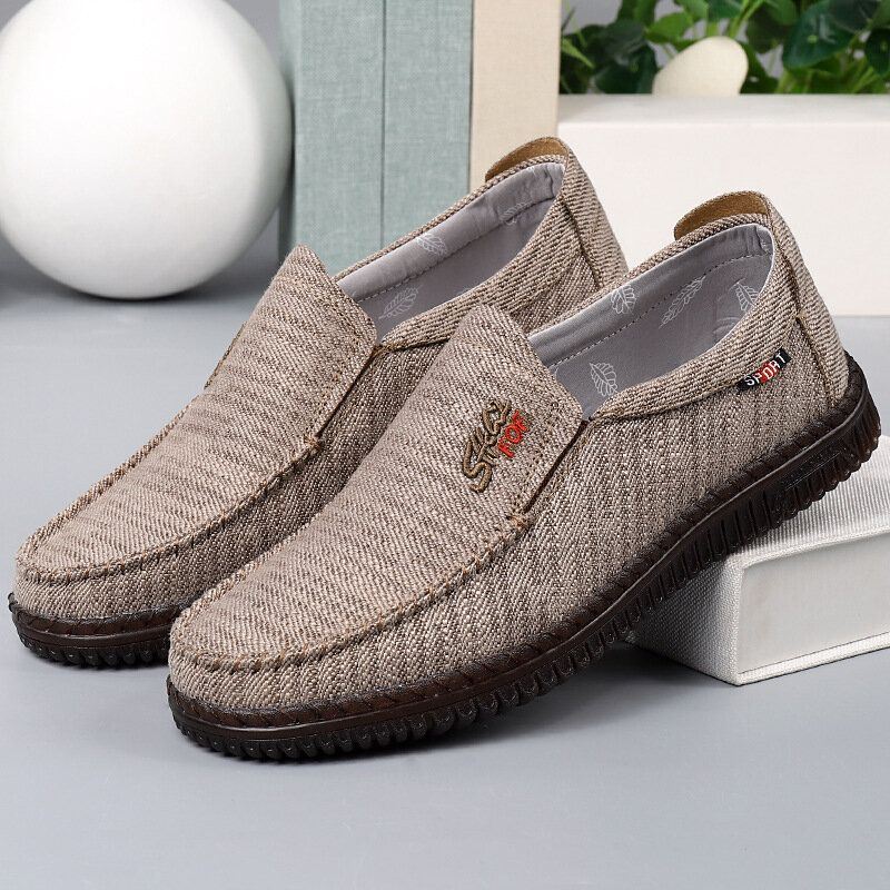 Heren Uitgehold Ademende Zachte Zool Antislip Oude Peking Casual Schoenen