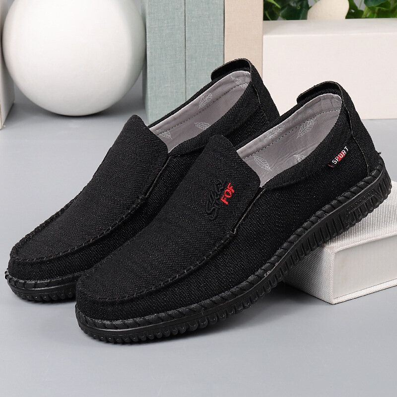 Heren Uitgehold Ademende Zachte Zool Antislip Oude Peking Casual Schoenen