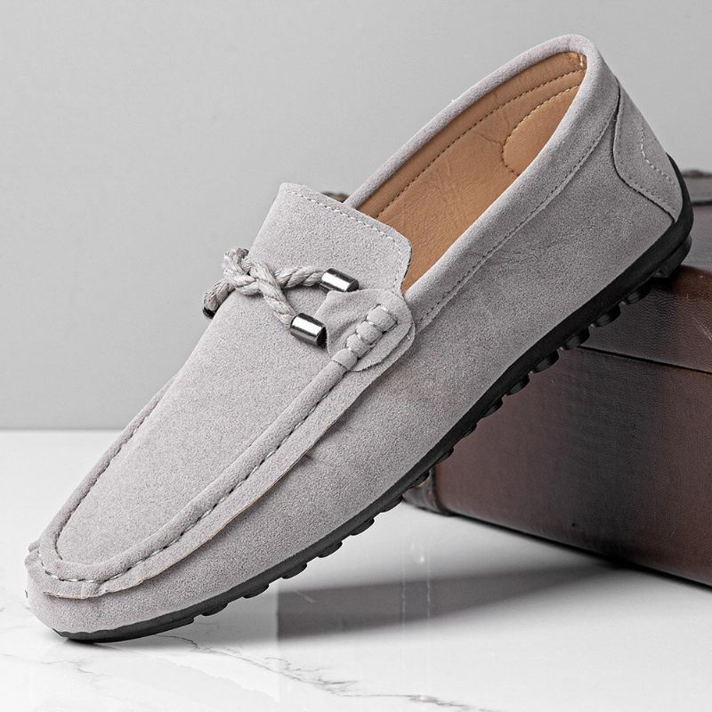 Heren Zachte Zolen Rijden Canvas Slip Op Casual Loafers Schoenen