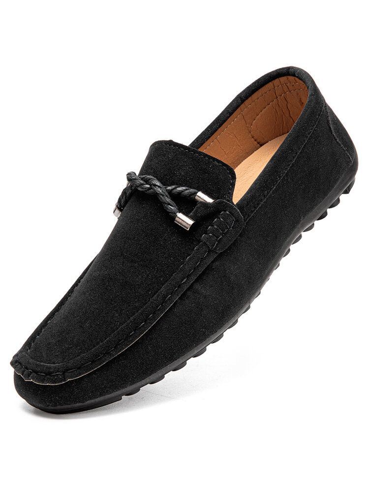 Heren Zachte Zolen Rijden Canvas Slip Op Casual Loafers Schoenen