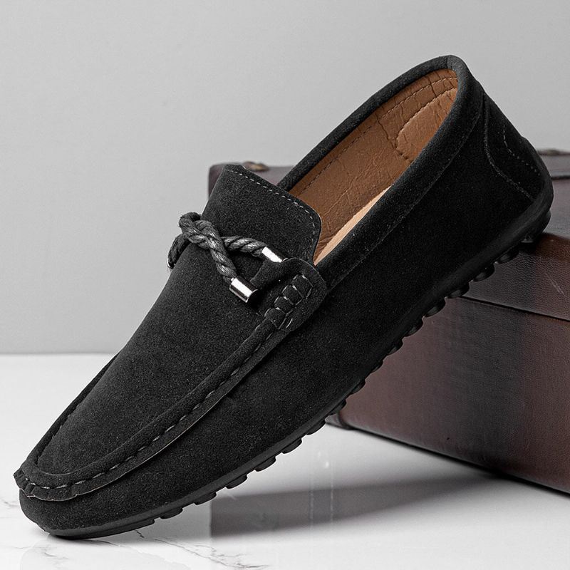 Heren Zachte Zolen Rijden Canvas Slip Op Casual Loafers Schoenen