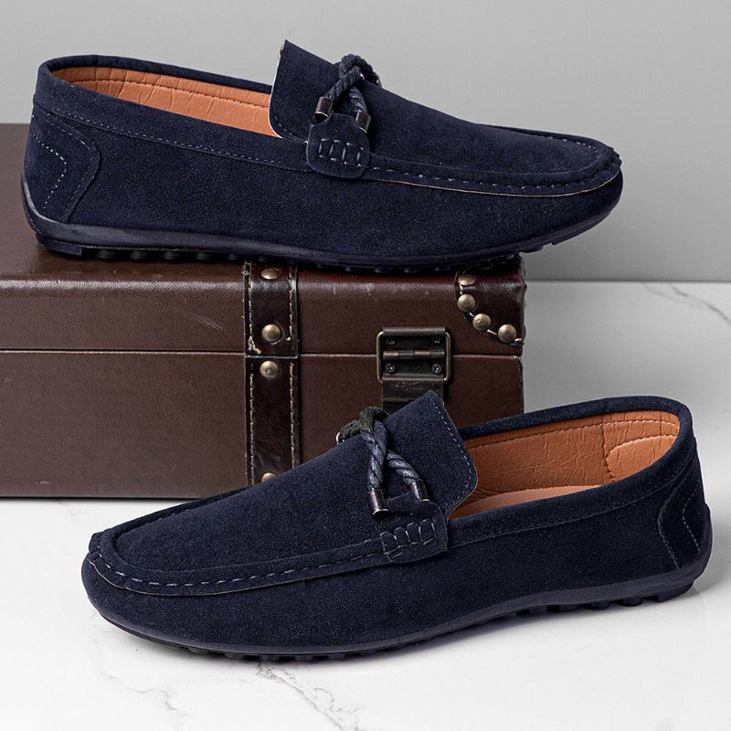 Heren Zachte Zolen Rijden Canvas Slip Op Casual Loafers Schoenen