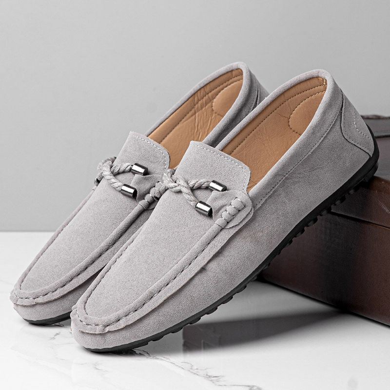 Heren Zachte Zolen Rijden Canvas Slip Op Casual Loafers Schoenen