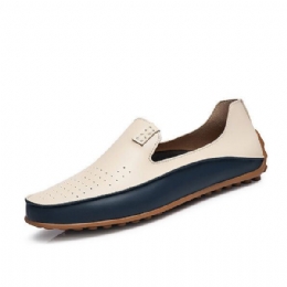 Herenschoenen Outdoor Casual Ronde Neus Slip Op Ademende Flats