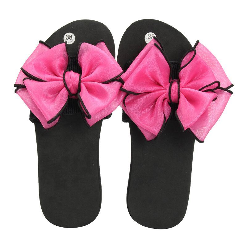 Dames Bloem Decoratie Open Teen Casual Zomer Strand Slippers