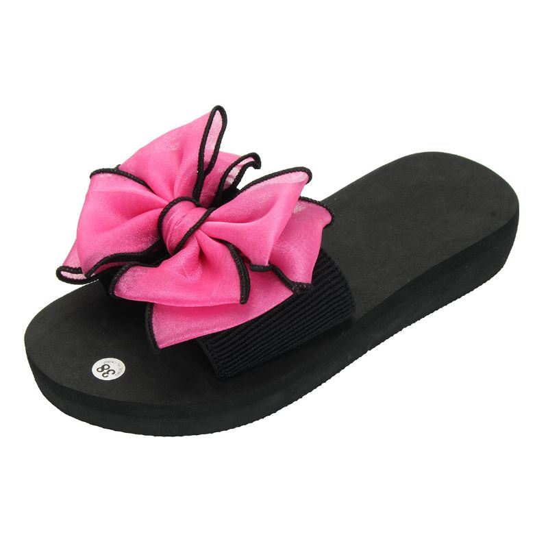 Dames Bloem Decoratie Open Teen Casual Zomer Strand Slippers