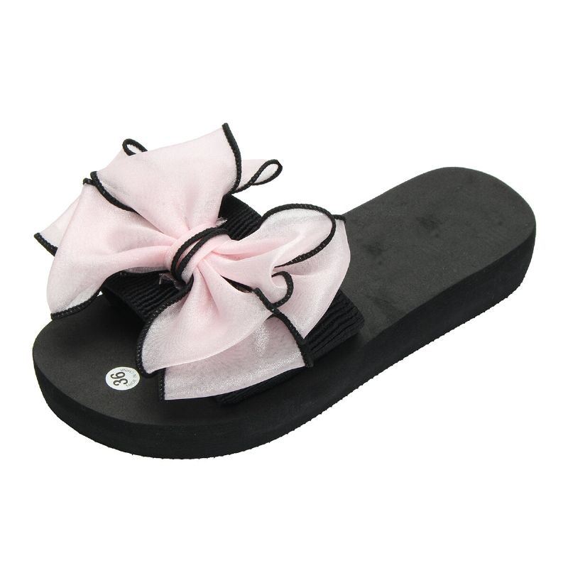 Dames Bloem Decoratie Open Teen Casual Zomer Strand Slippers