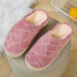 Dames Casual Geometrische Afdrukken Gesloten Teen Warme Voering Thuis Slippers