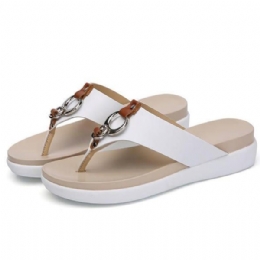 Dames Elke Slipper Casual Zomer Outdoor Leren Sandalen