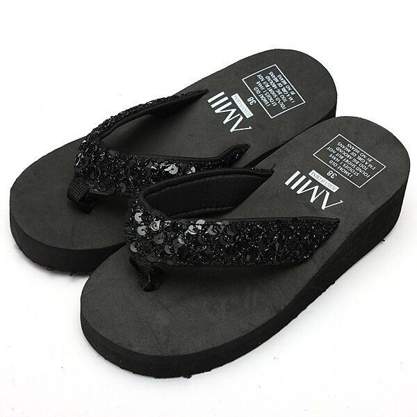 Dames Lovertjes Zomer Strand Slippers Wedge Sandalen