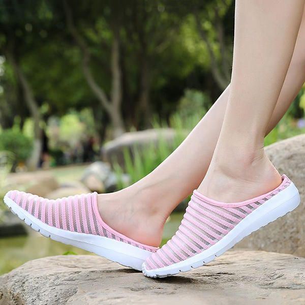 Dames Mesh Ademende Casual Hollow Out Zomer Slipper Sandalen