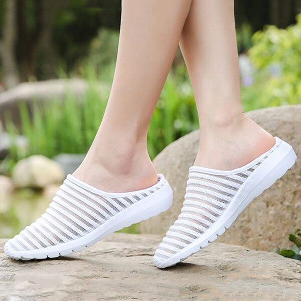 Dames Mesh Ademende Casual Hollow Out Zomer Slipper Sandalen