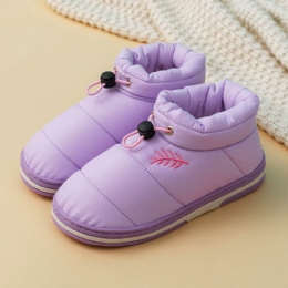 Dames Warm Pluche Waterdichte Elastische Band Indoor Slippers