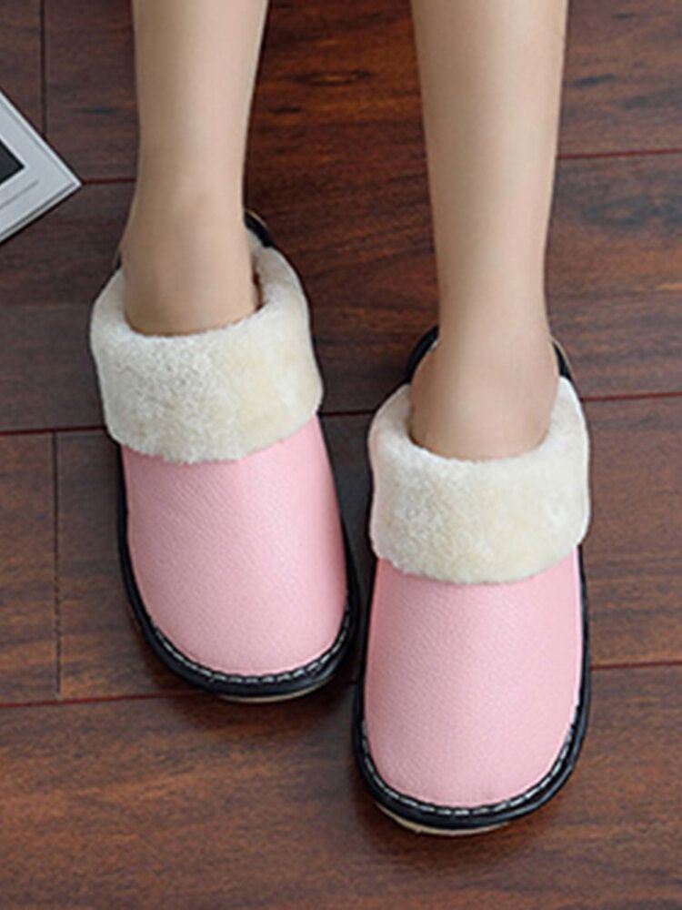 Dames Warme Voering Waterdicht Antislip Backless Winter Indoor Slippers