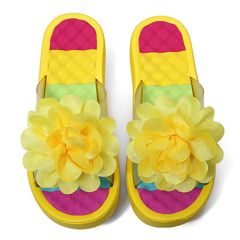 Dames Zomer Slippers Slippers Platform Bloemen Schoenen