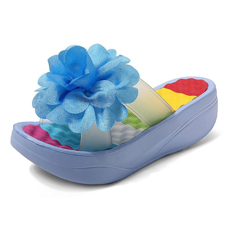 Dames Zomer Slippers Slippers Platform Bloemen Schoenen