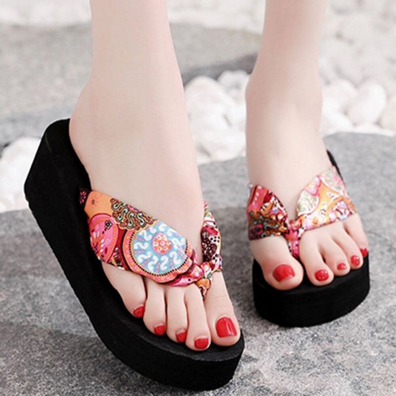 Dameskleding Band Clip Toe Platform Slippers