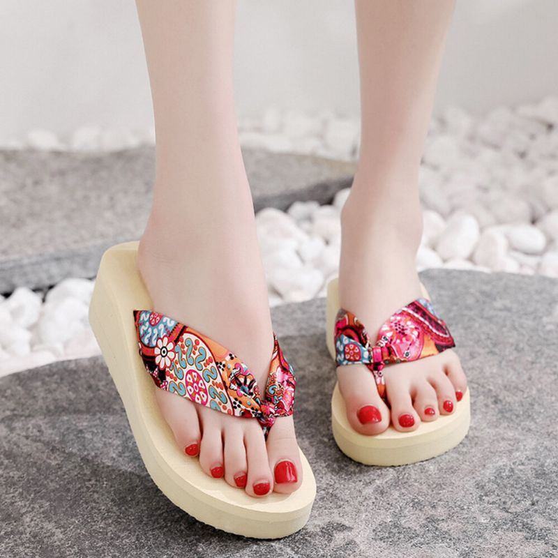 Dameskleding Band Clip Toe Platform Slippers