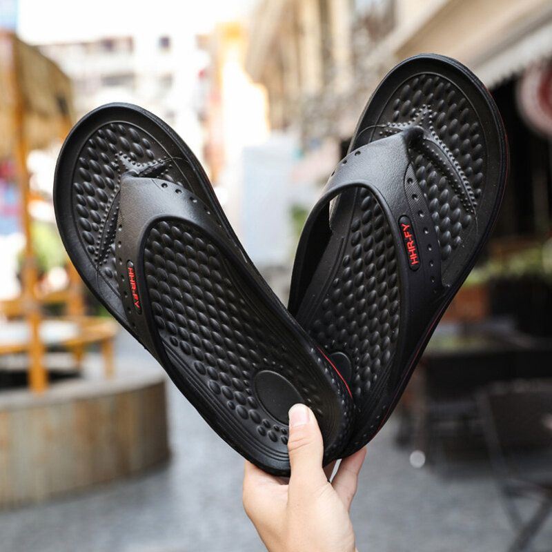 Heren Ademend Lichtgewicht Zachte Bodem Effen Strand Slippers Casual Slippers