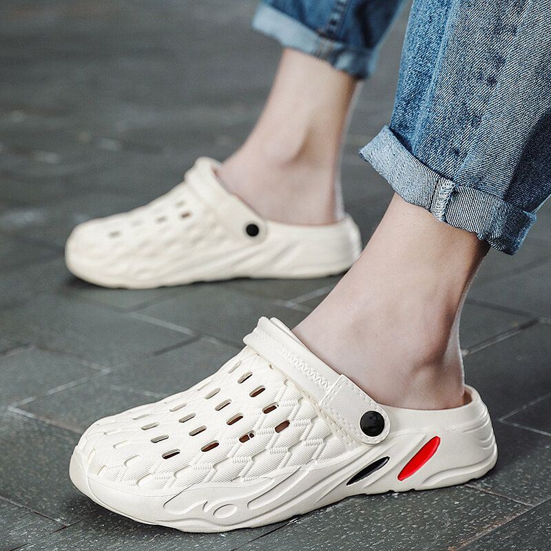 Heren Ademend Uitgehold Twee Manieren Casual Slippers