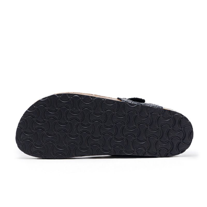 Heren Ademende Antislip Geweven Strandslippers Met Geknipte Teenslippers