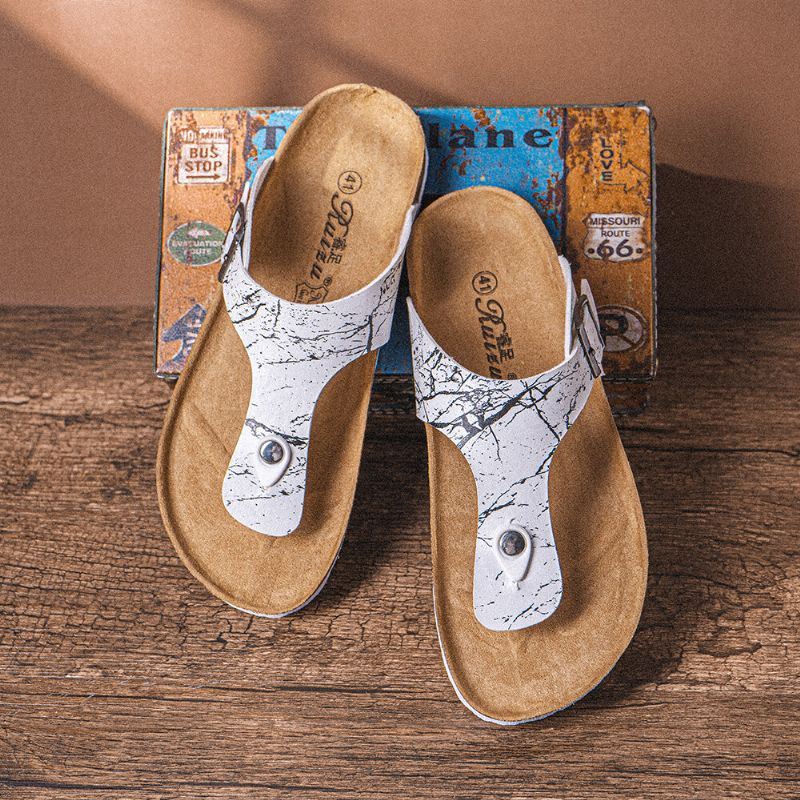 Heren Ademende Clip Toe Antislip Strand Slippers Casual Slippers