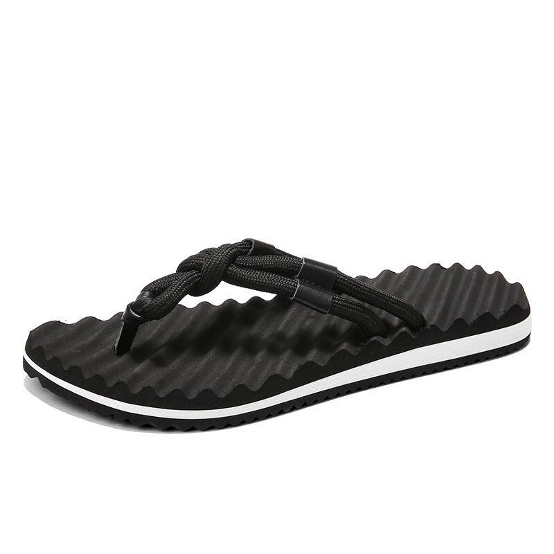 Heren Ademende Geweven Veters Zachte Bodem Antislip Comfortabele Slippers Casual Slippers