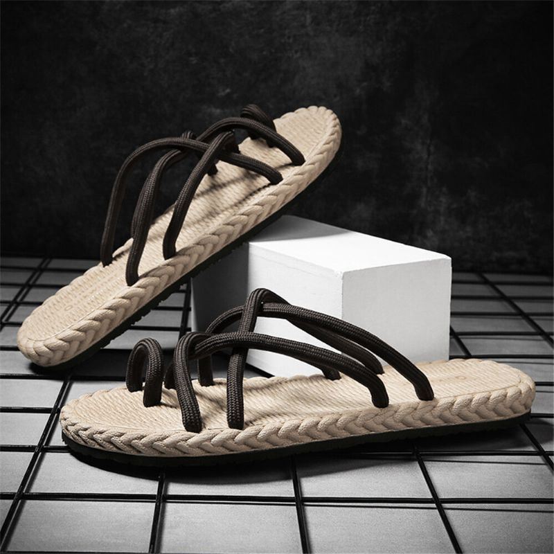 Heren Ademende Zachte Bodem Antislip Comfortabele Clip Toe Strand Casual Slippers