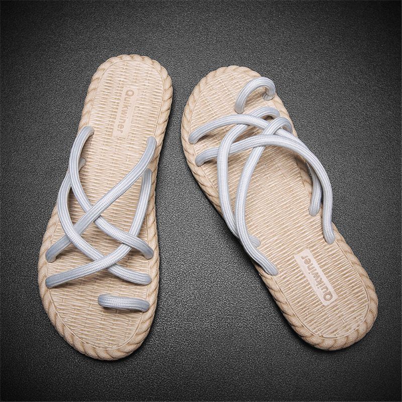 Heren Ademende Zachte Bodem Antislip Comfortabele Clip Toe Strand Casual Slippers