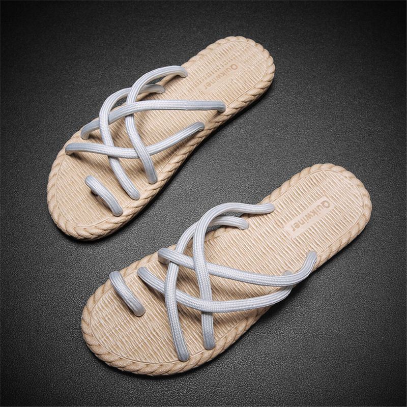 Heren Ademende Zachte Bodem Antislip Comfortabele Clip Toe Strand Casual Slippers