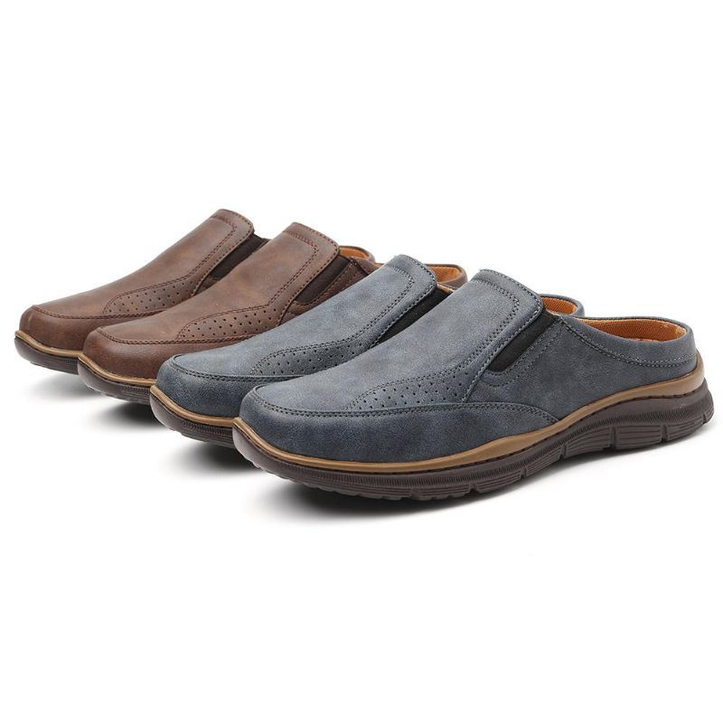 Heren Dagelijks Casual Kantoorwerk Zachte Leren Slippers